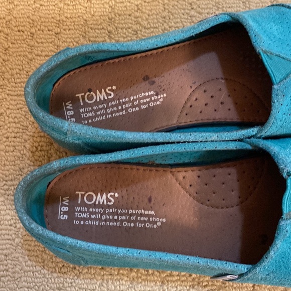 Turquoise Fabric Toms - Picture 4 of 5
